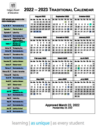 Calendars | Registration | Calgary Board of Education
