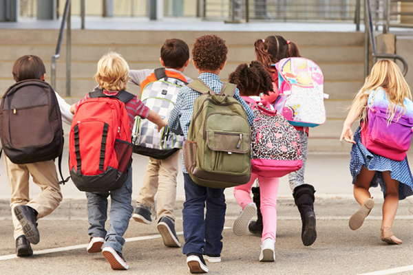 Students with Backpacks