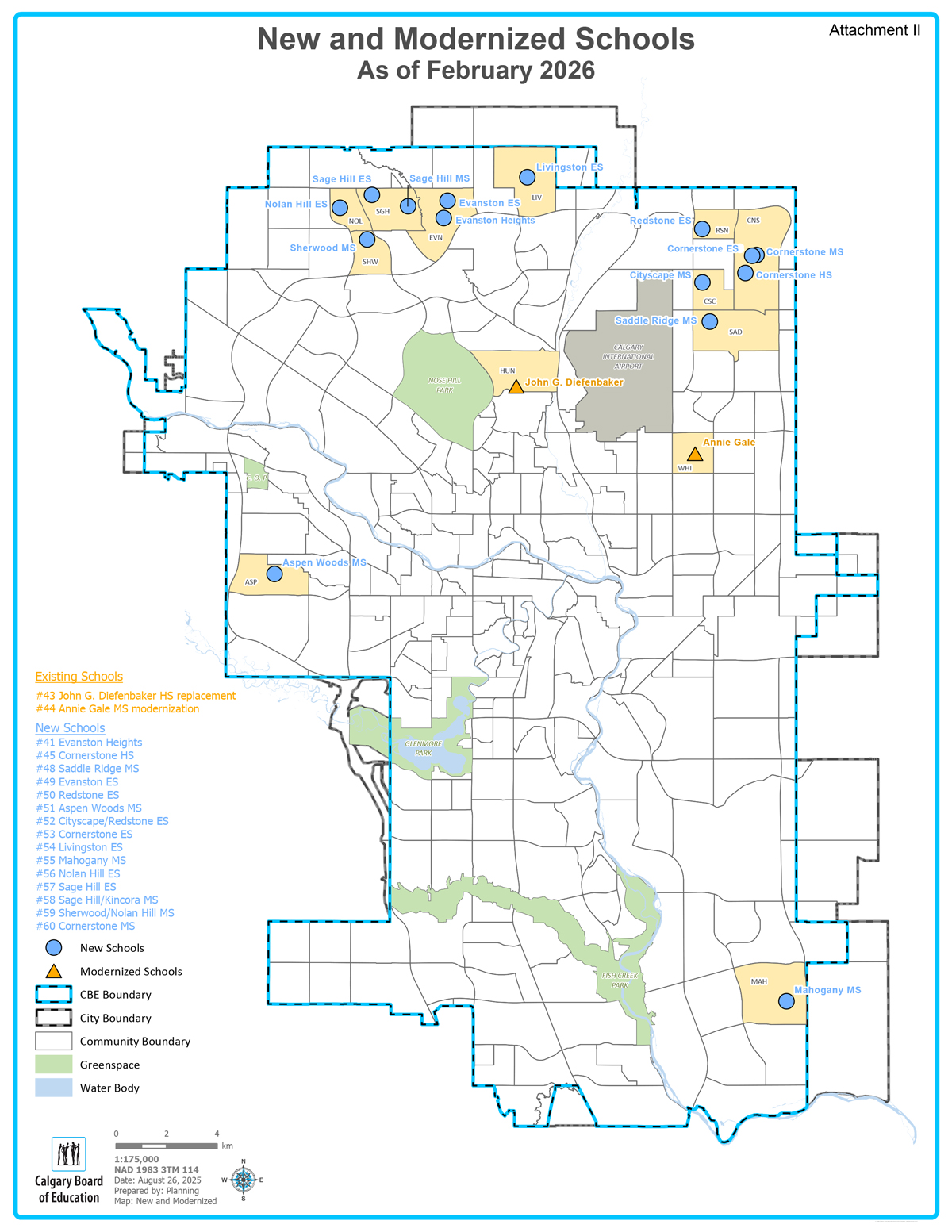 Map | CBE New and Modernized Schools