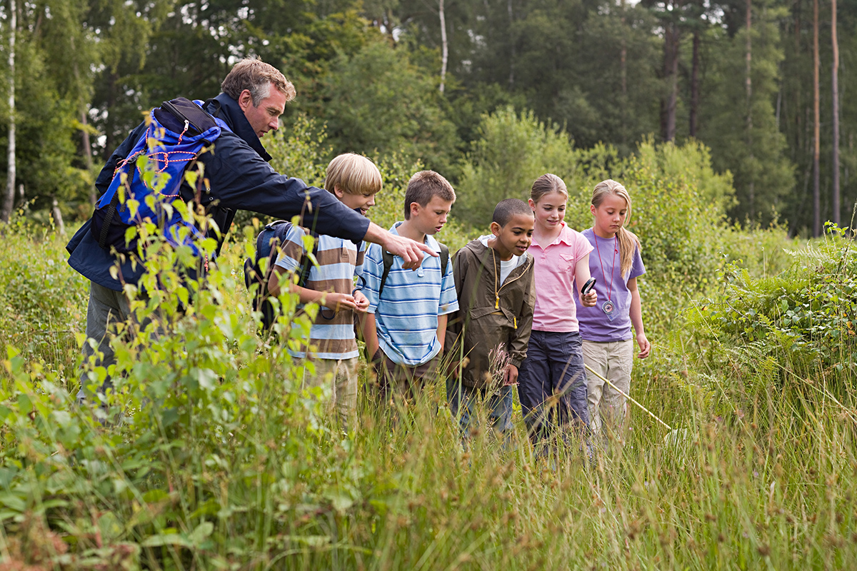 Teacher Students Outdoor Field Trip Banner 1200x800 79337306