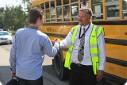 First Student Canada bus driver and Kingsland student