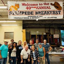 Volunteers at the Stampede Breakfast