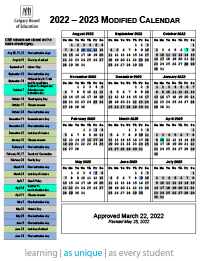 Current Modified Calendar