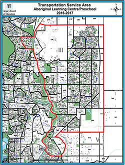 Preschool Transportation Boundary Map